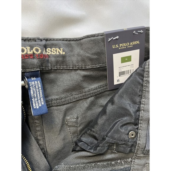 US Polo Assn Reinforced Knee 5 Pocket Straight Big Boys Size 16 Jeans - Picture 5 of 13